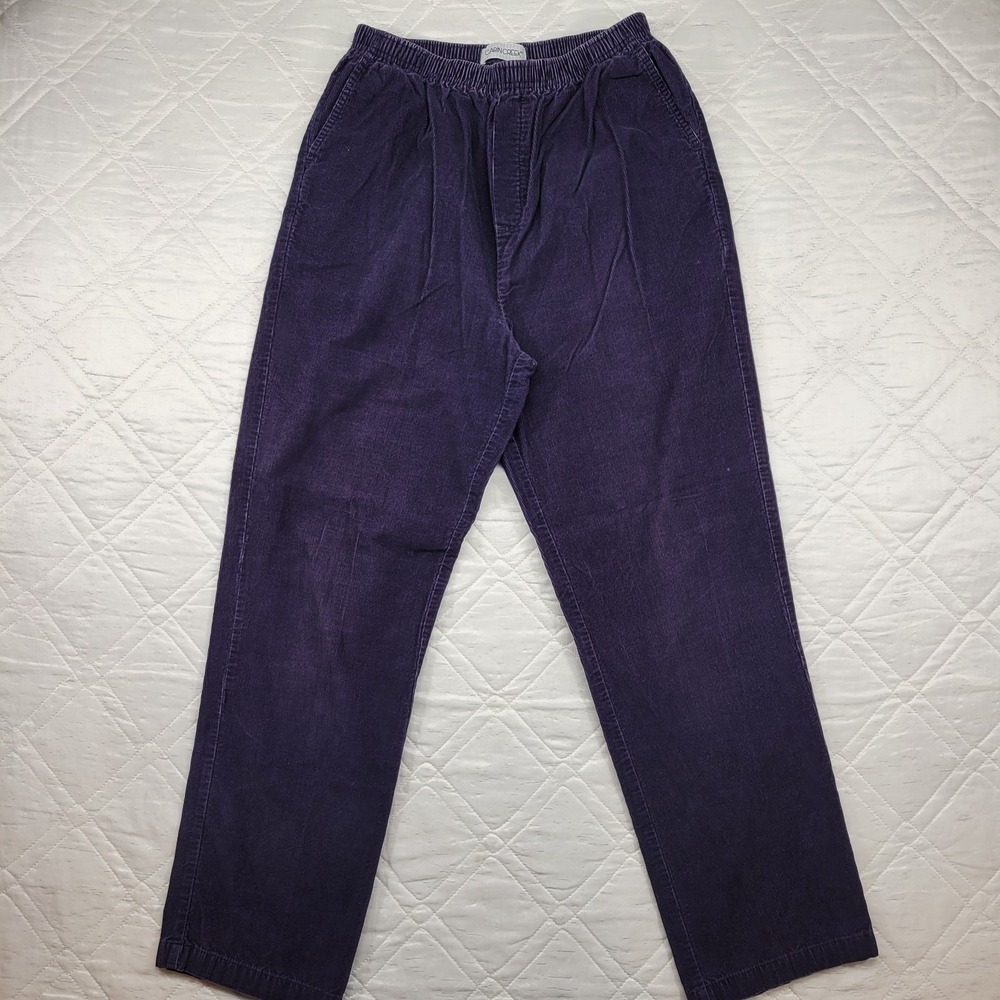 Cabin Creek 100% cotton dark blue corduroy pull on pants size 14T‎